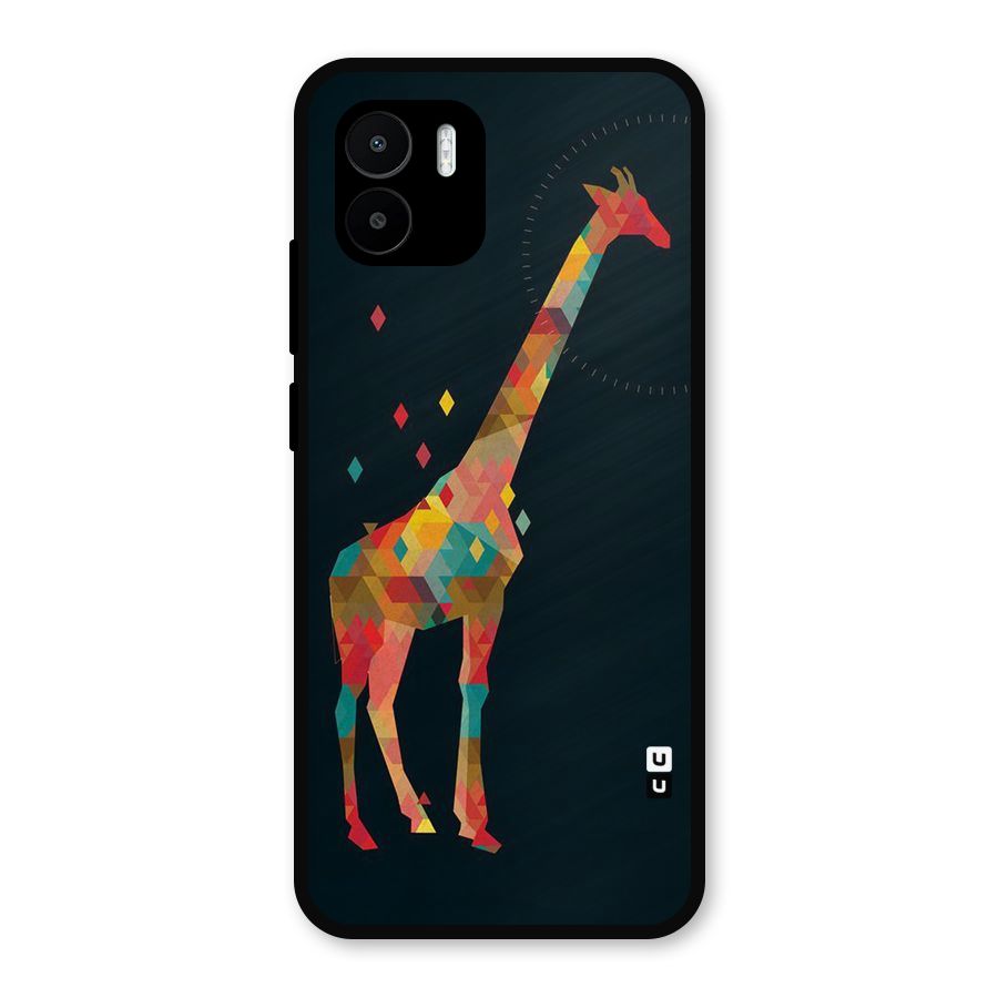 Colored Giraffe Metal Back Case for Redmi A1