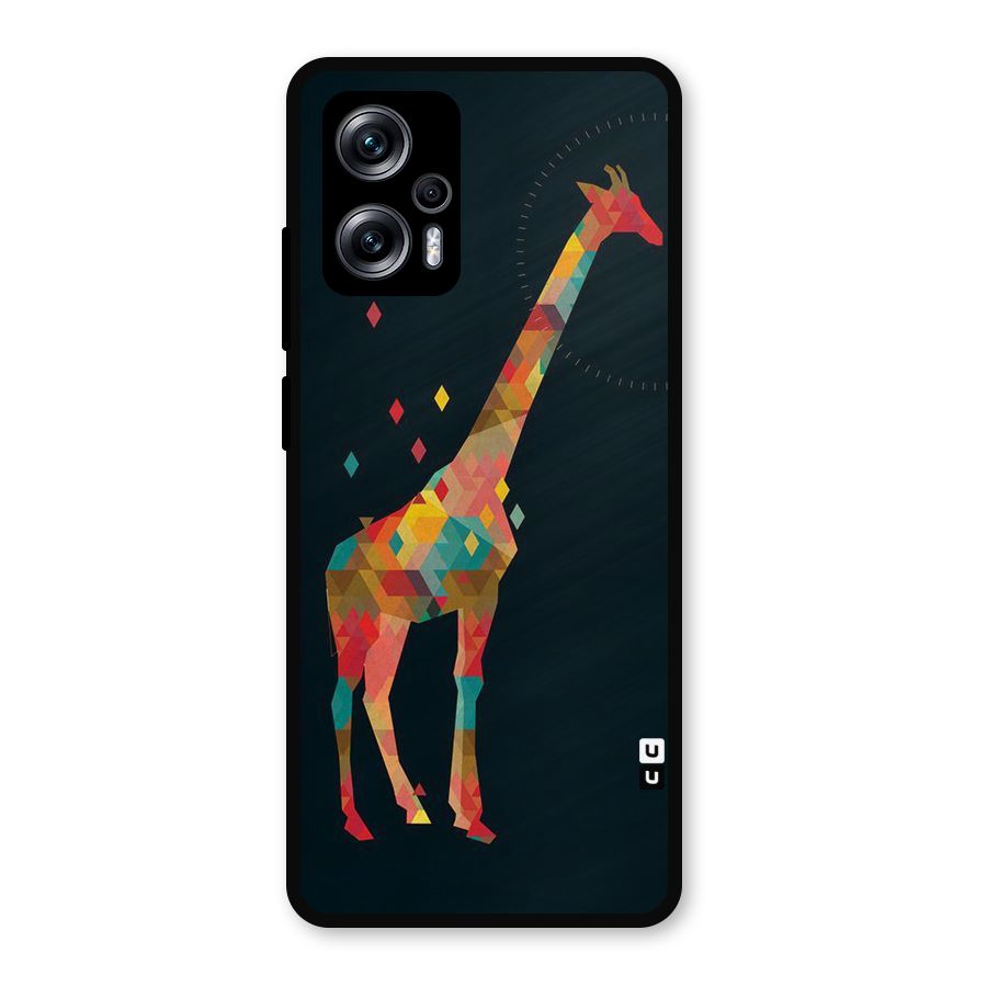 Colored Giraffe Metal Back Case for Redmi K50i