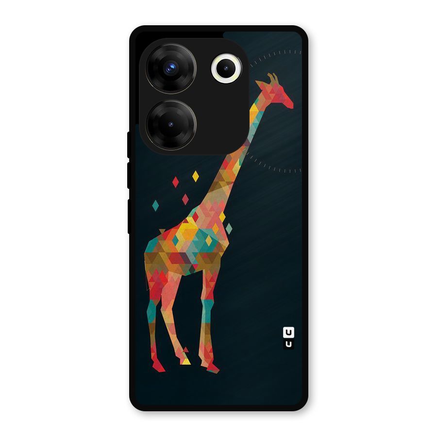 Colored Giraffe Metal Back Case for Tecno Camon 20