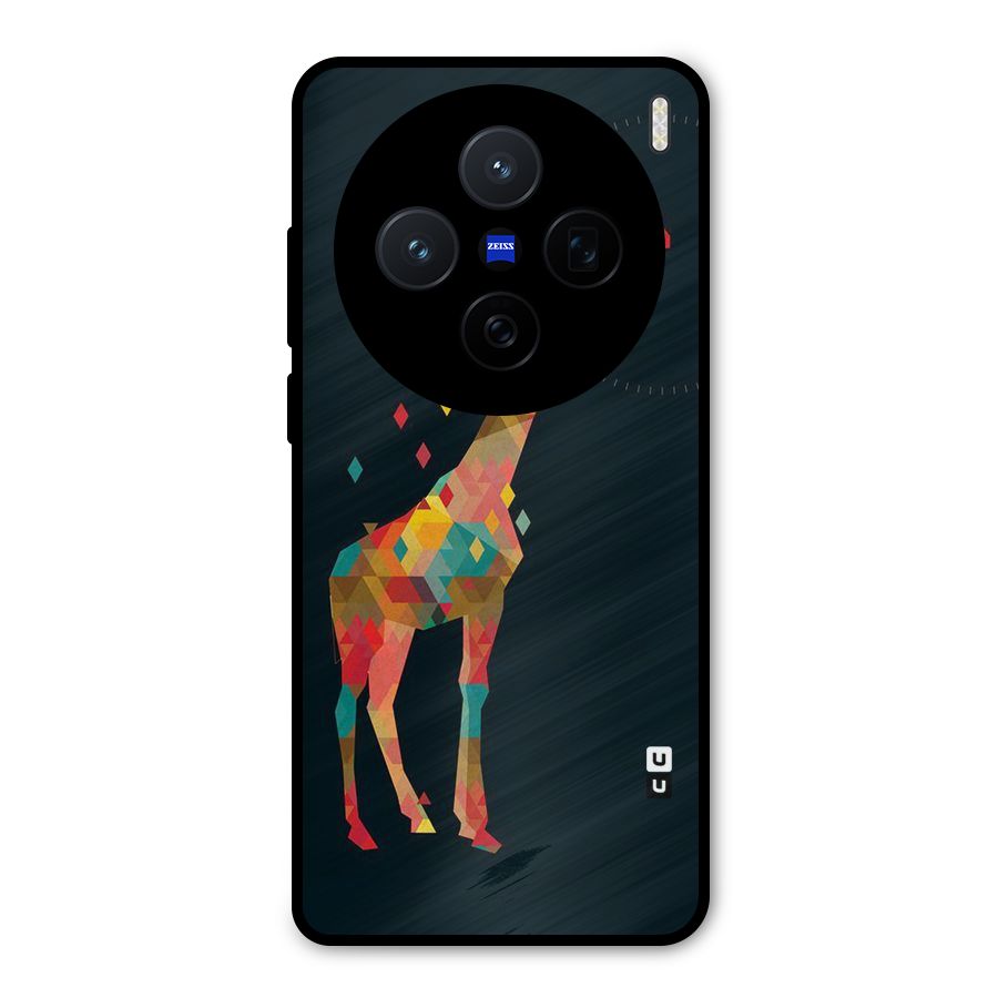 Colored Giraffe Metal Back Case for Vivo X200