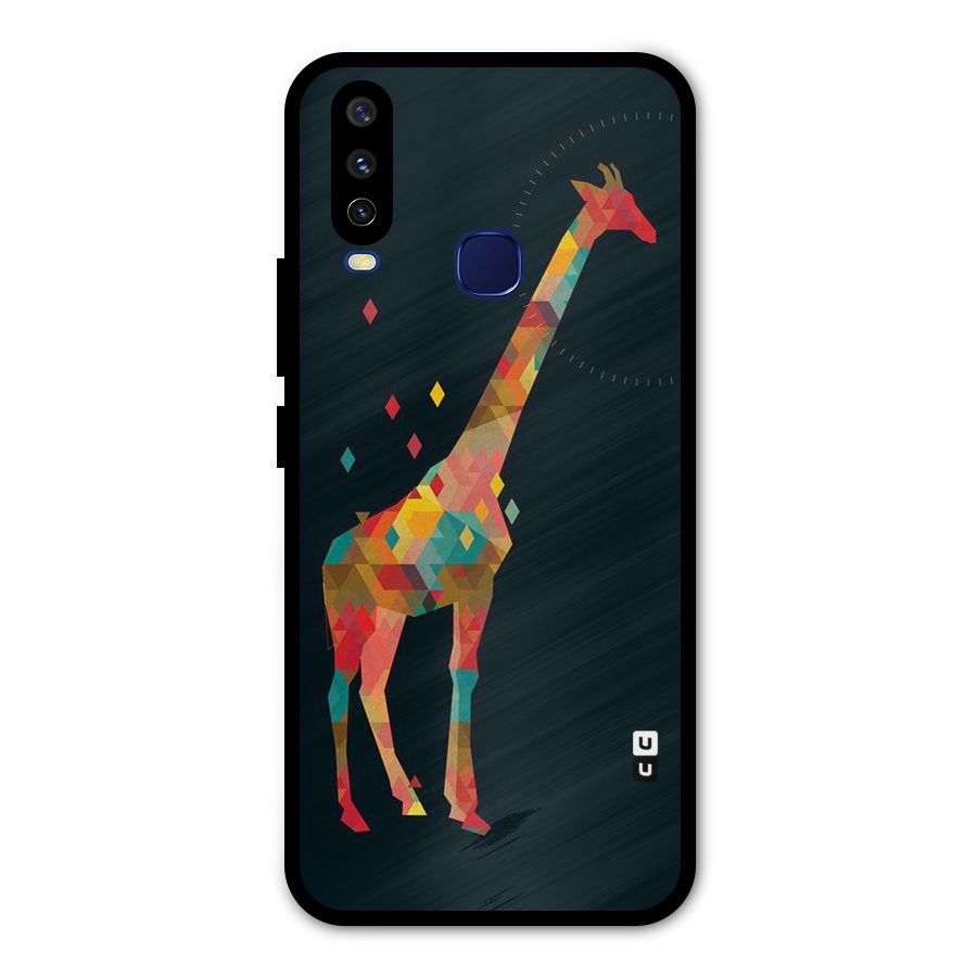 Colored Giraffe Metal Back Case for Vivo Y15