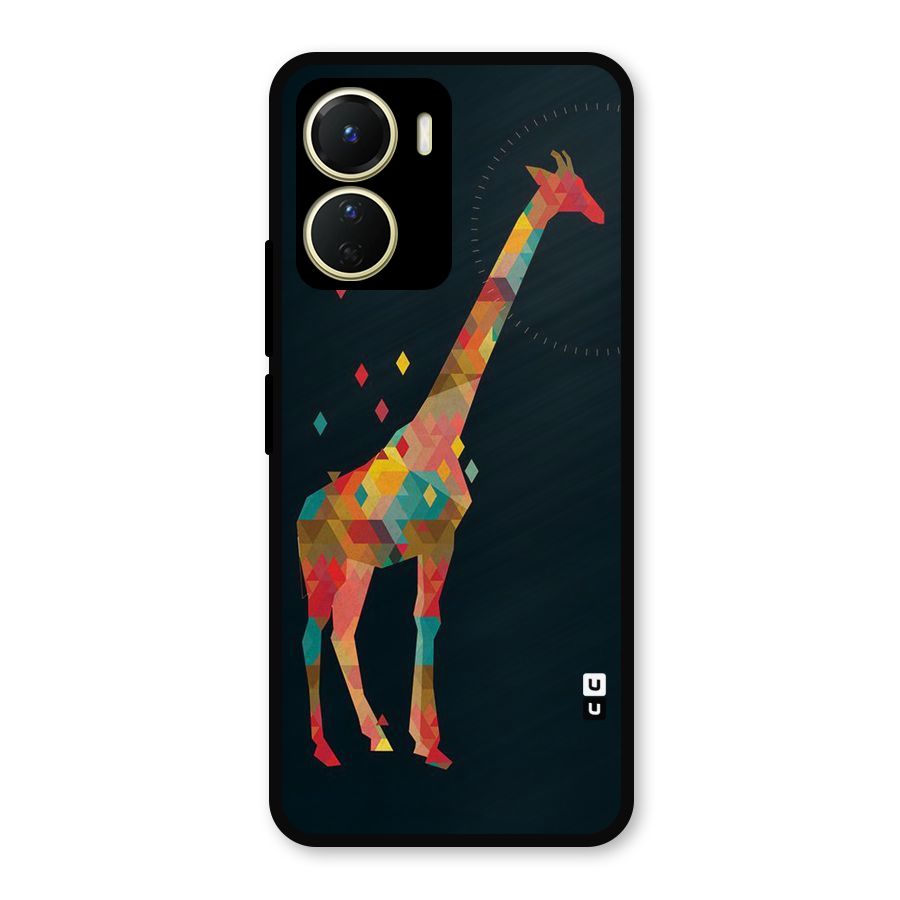 Colored Giraffe Metal Back Case for Vivo Y16