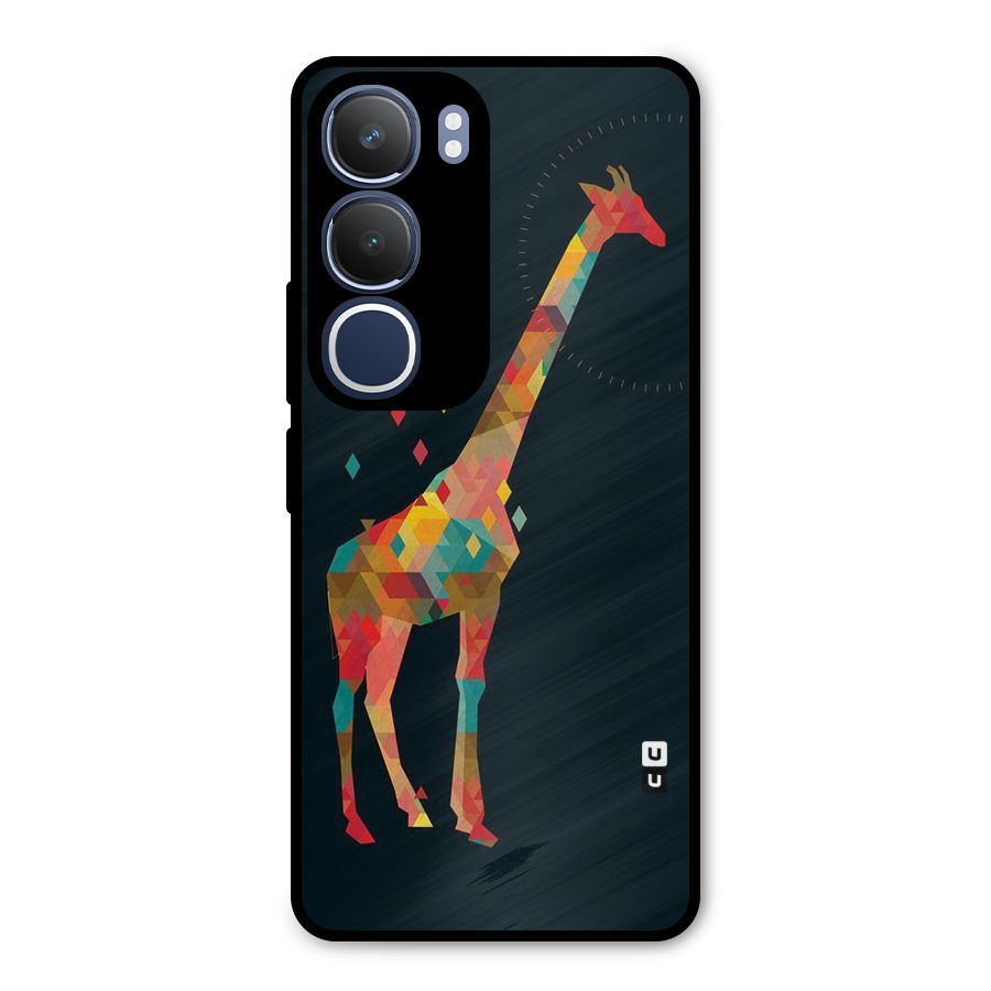 Colored Giraffe Metal Back Case for Vivo Y29