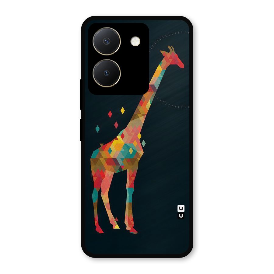 Colored Giraffe Metal Back Case for Vivo Y36