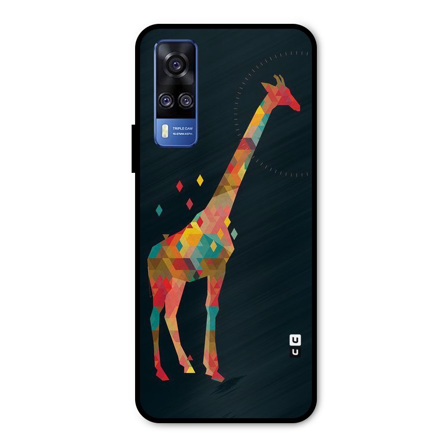 Colored Giraffe Metal Back Case for Vivo Y51A