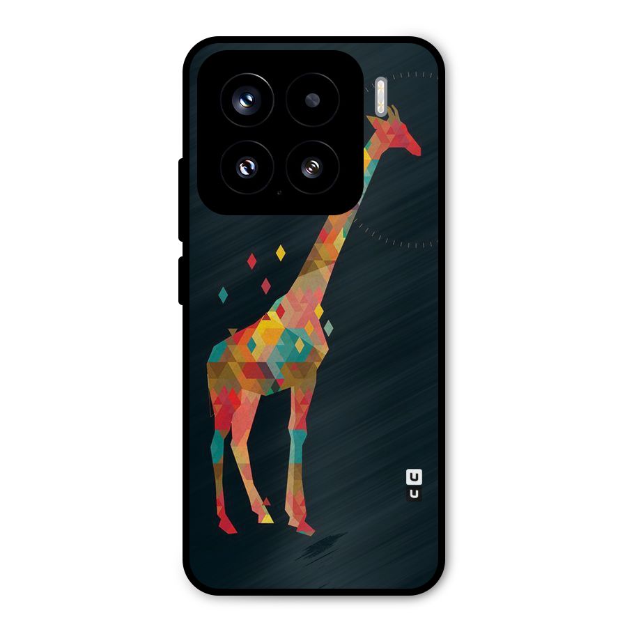 Colored Giraffe Metal Back Case for Xiaomi 15