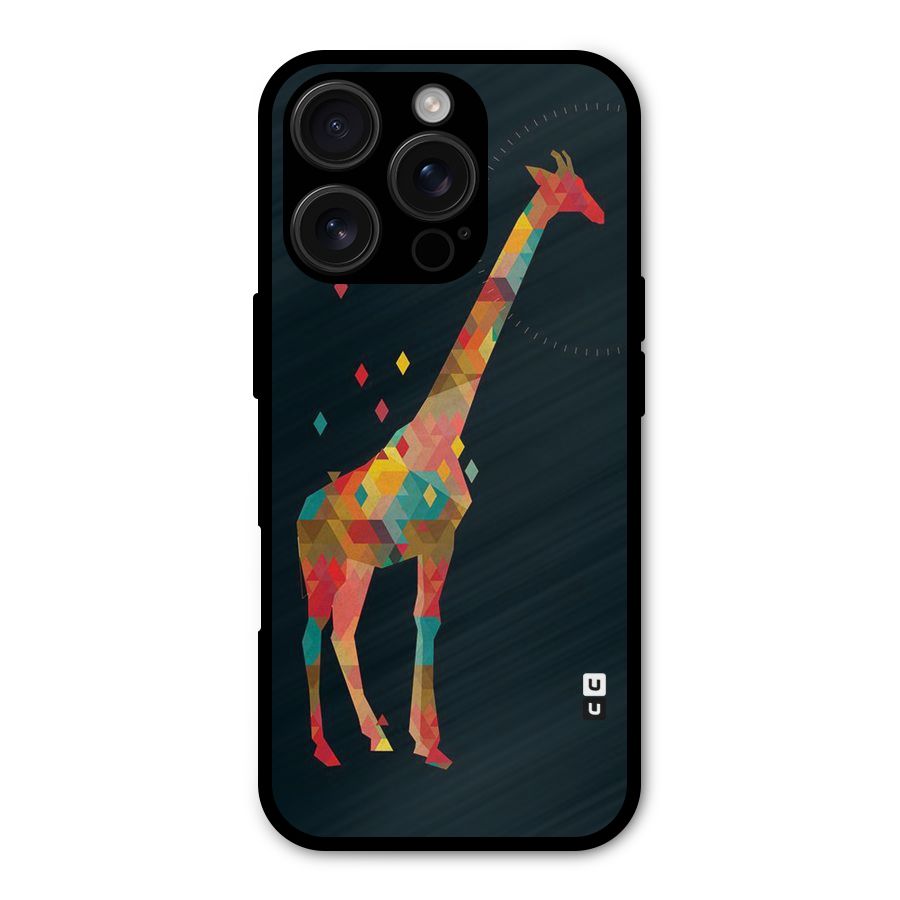 Colored Giraffe Metal Back Case for iPhone 16 Pro