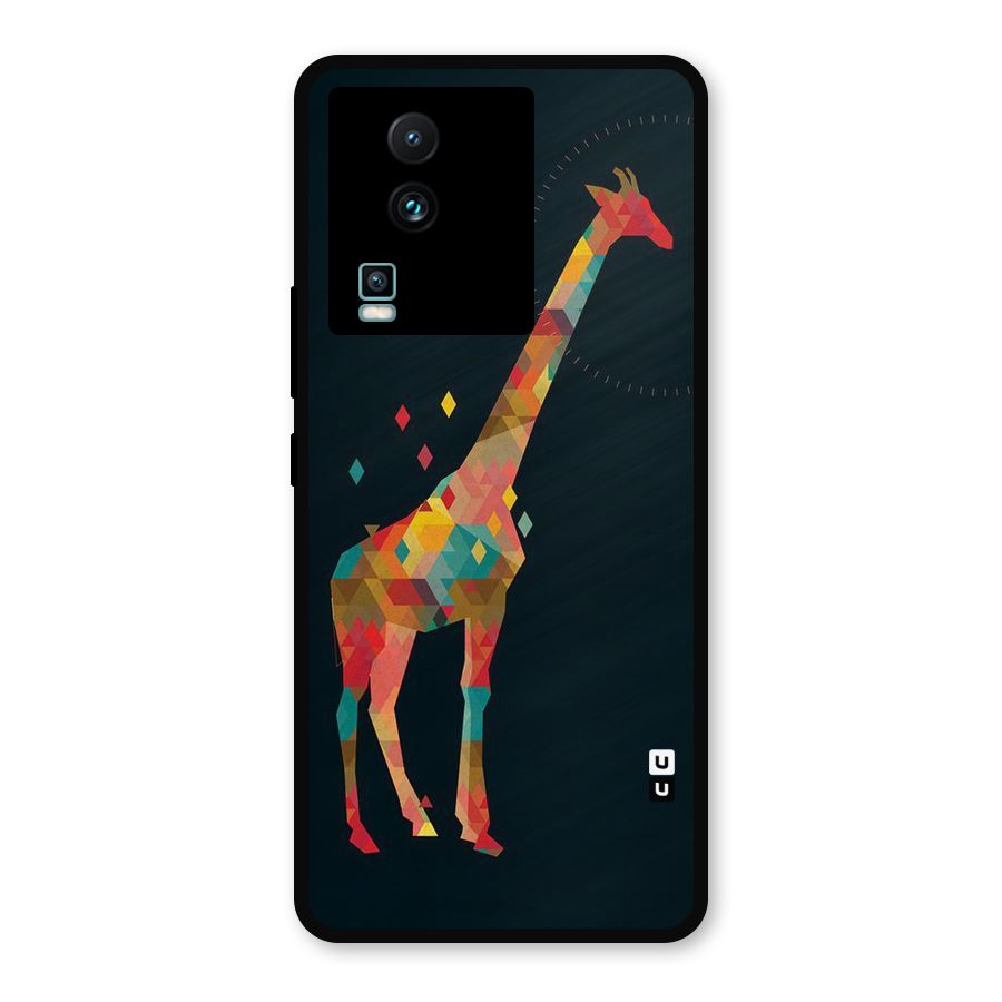 Colored Giraffe Metal Back Case for iQOO Neo 7