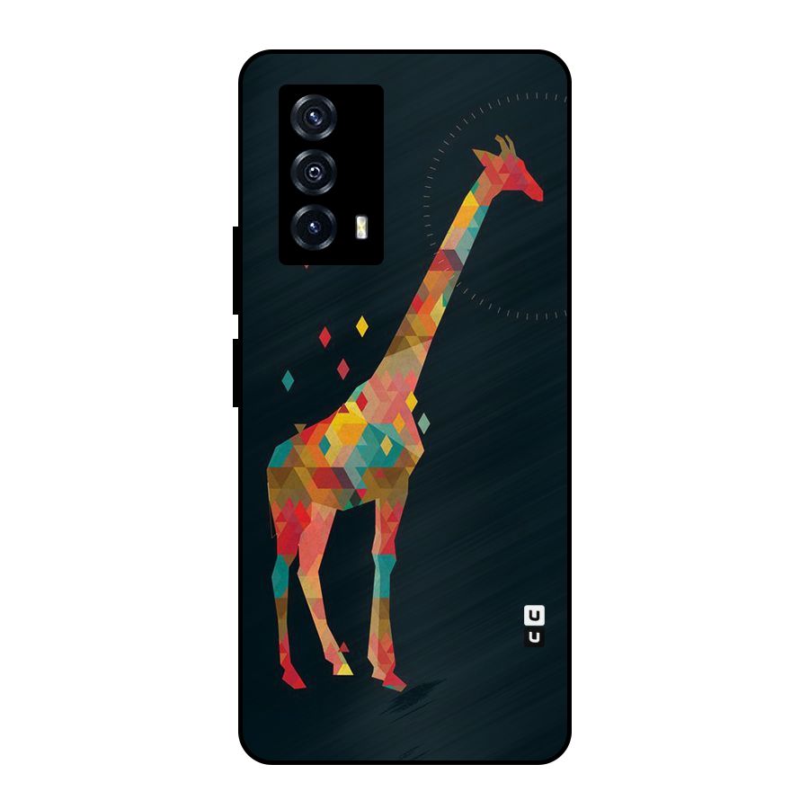 Colored Giraffe Metal Back Case for iQOO Z5
