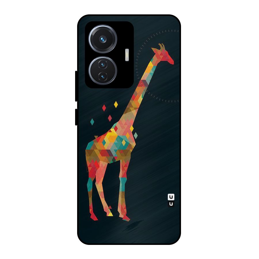 Colored Giraffe Metal Back Case for iQOO Z6 44W