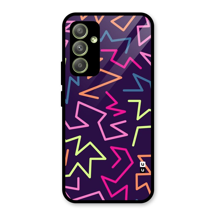 Colored Lines Glass Back Case for Galaxy A54