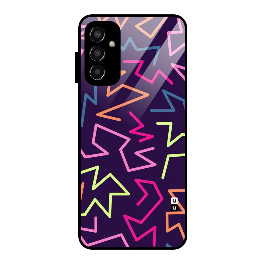 Colored Lines Glass Back Case for Galaxy F13