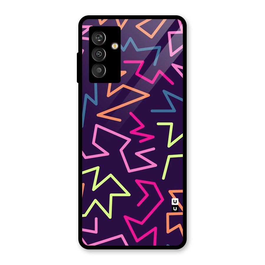 Colored Lines Glass Back Case for Galaxy M13