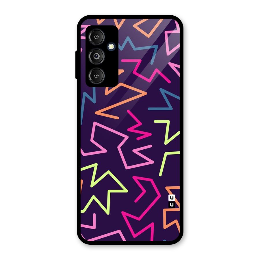 Colored Lines Glass Back Case for Galaxy M14 5G