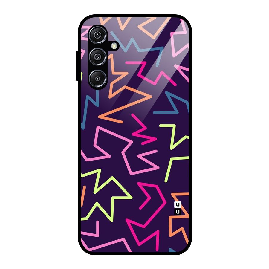 Colored Lines Glass Back Case for Galaxy M34 5G