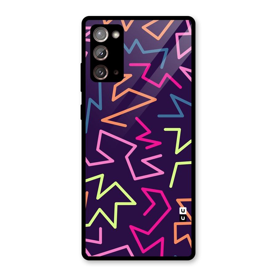 Colored Lines Glass Back Case for Galaxy Note 20