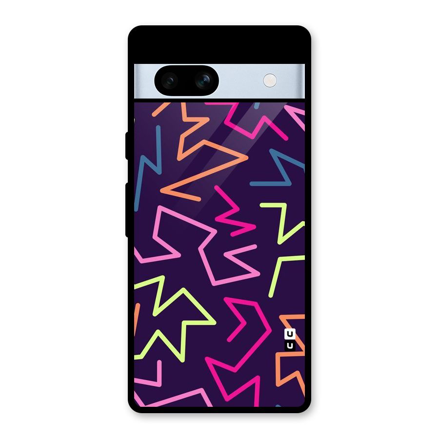 Colored Lines Glass Back Case for Google Pixel 7a