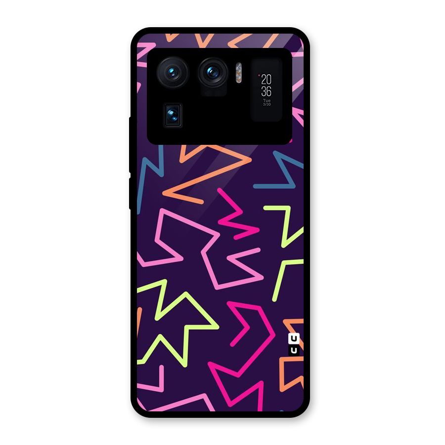 Colored Lines Glass Back Case for Mi 11 Ultra