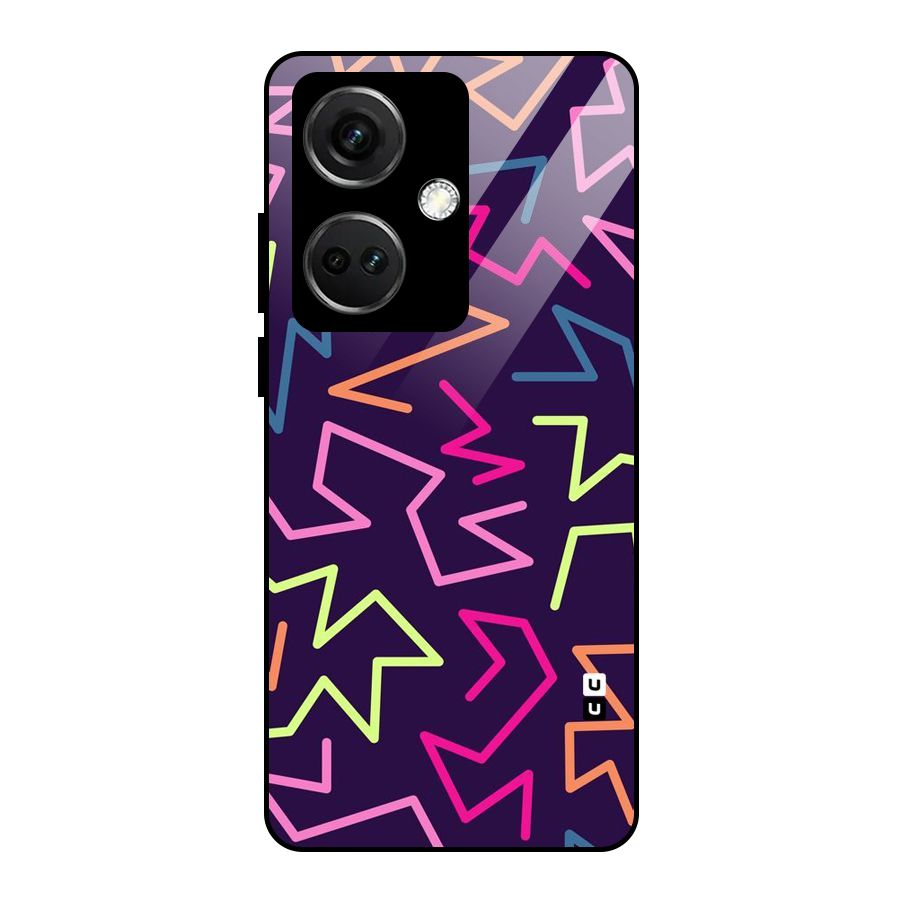 Colored Lines Glass Back Case for OnePlus Nord CE 3 5G