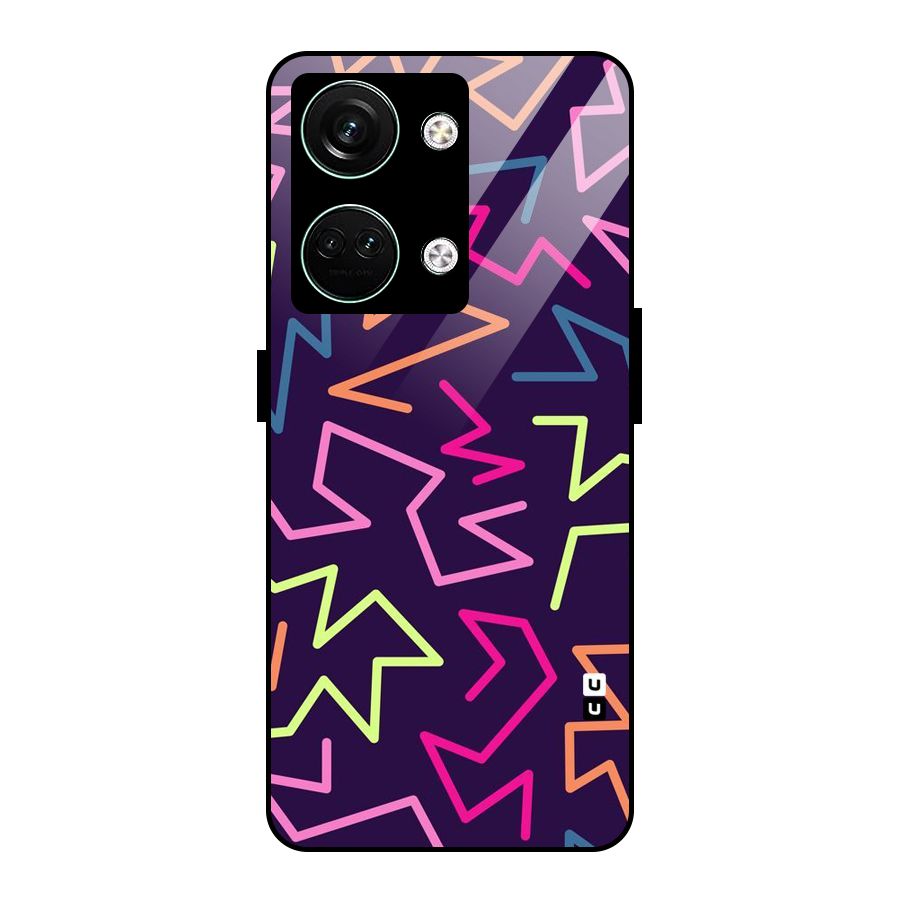 Colored Lines Glass Back Case for Oneplus Nord 3