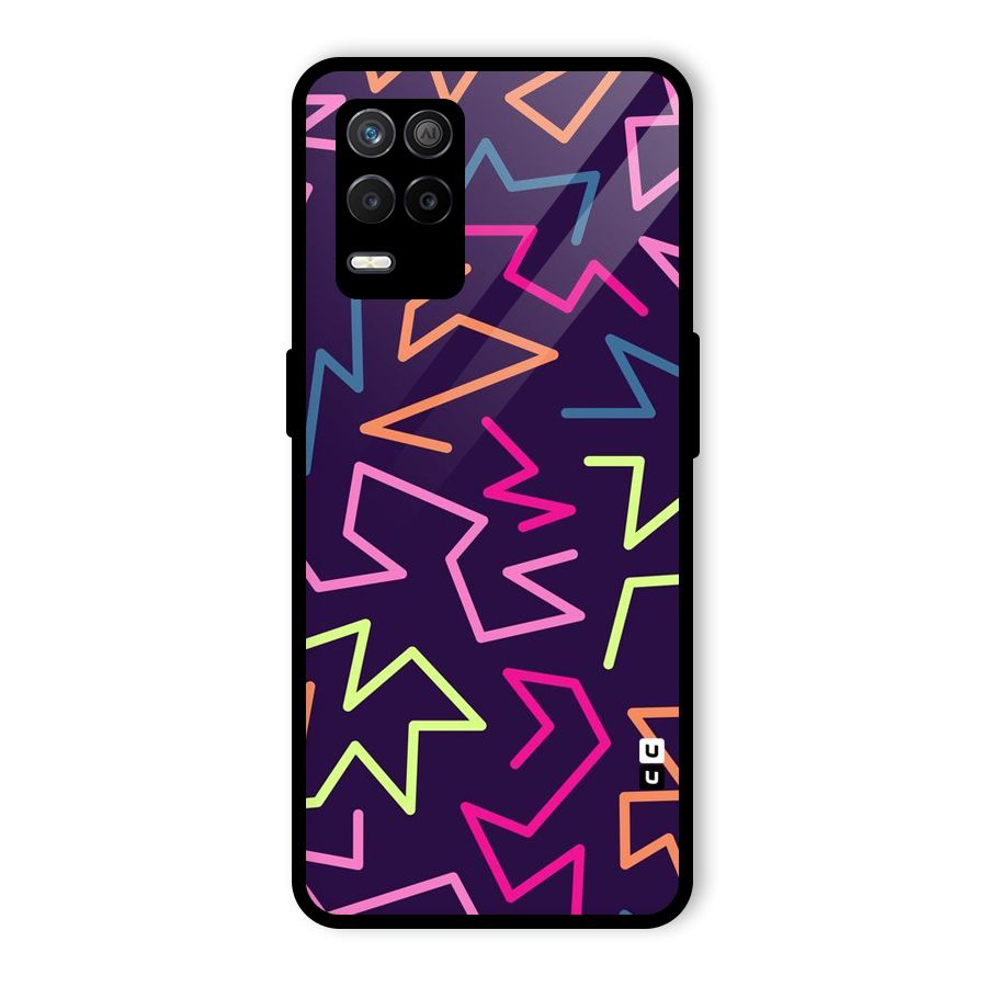 Colored Lines Glass Back Case for Realme 8s 5G