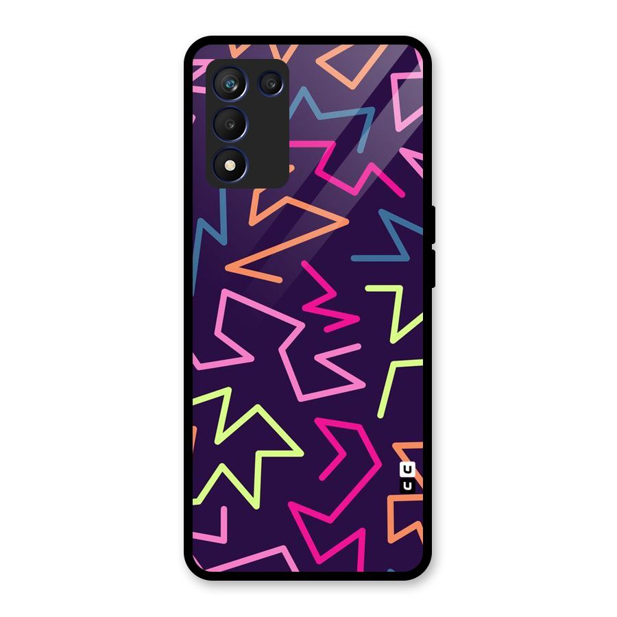 Colored Lines Glass Back Case for Realme 9 5G Speed