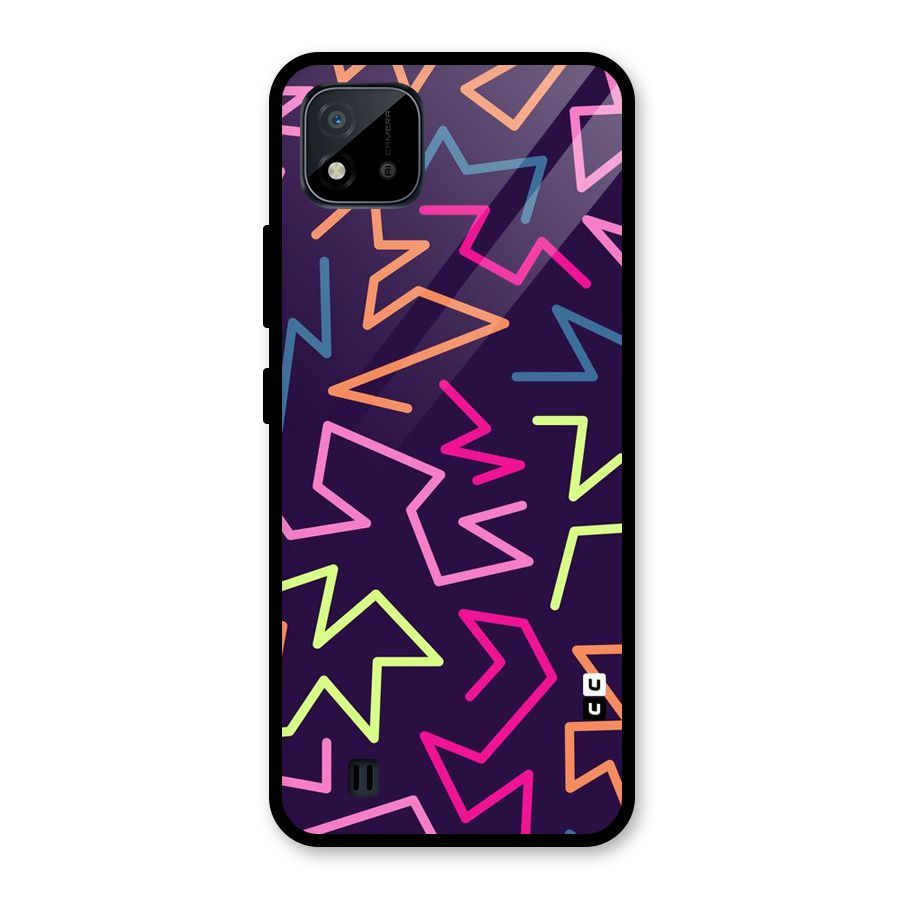 Colored Lines Glass Back Case for Realme C11 2021