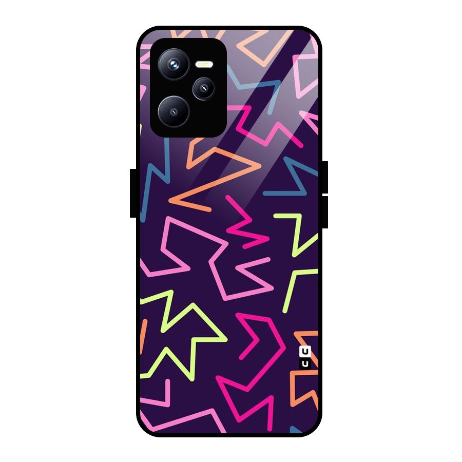 Colored Lines Glass Back Case for Realme C35