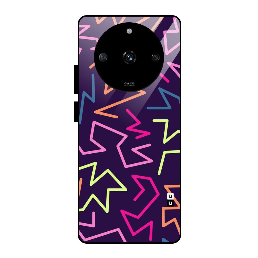 Colored Lines Glass Back Case for Realme Narzo 60 5G