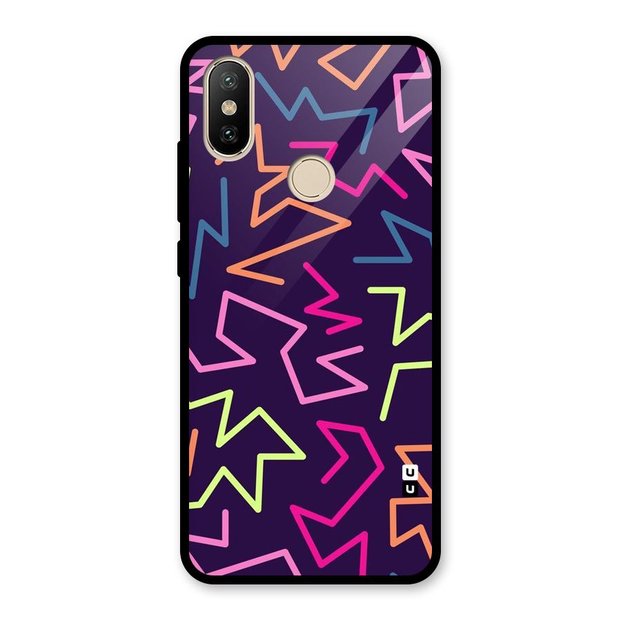 Colored Lines Glass Back Case for Redmi A2