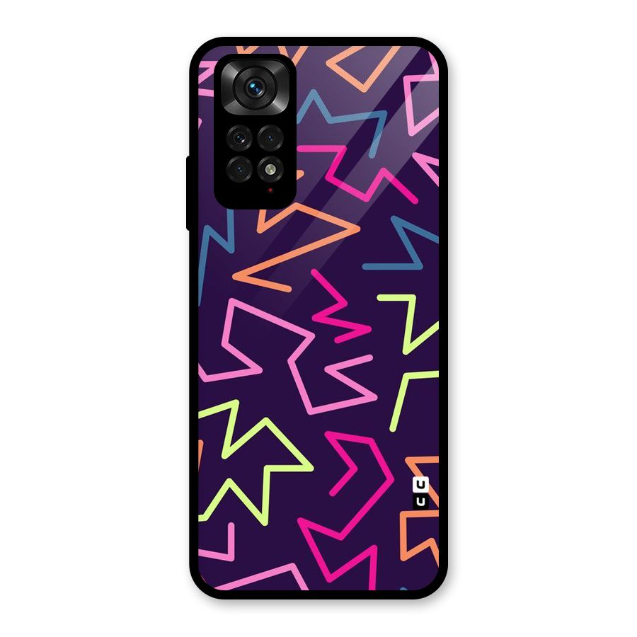 Colored Lines Glass Back Case for Redmi Note 11S