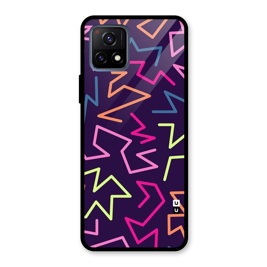Colored Lines Glass Back Case for Vivo Y72 5G