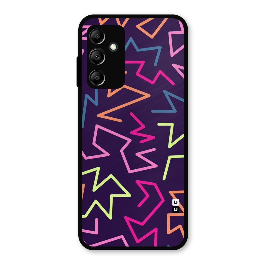 Colored Lines Metal Back Case for Galaxy A14 5G