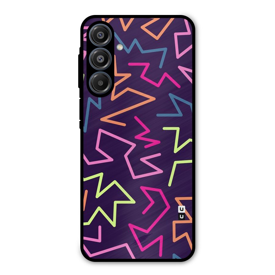 Colored Lines Metal Back Case for Galaxy A16 5G