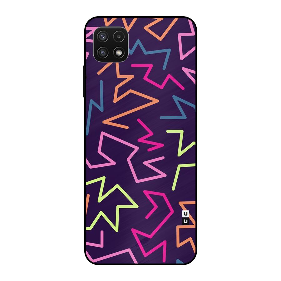 Colored Lines Metal Back Case for Galaxy A22 5G