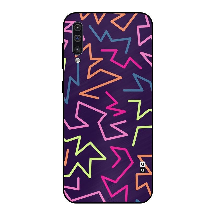 Colored Lines Metal Back Case for Galaxy A30s