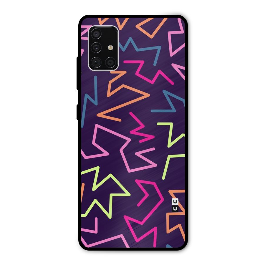 Colored Lines Metal Back Case for Galaxy A51