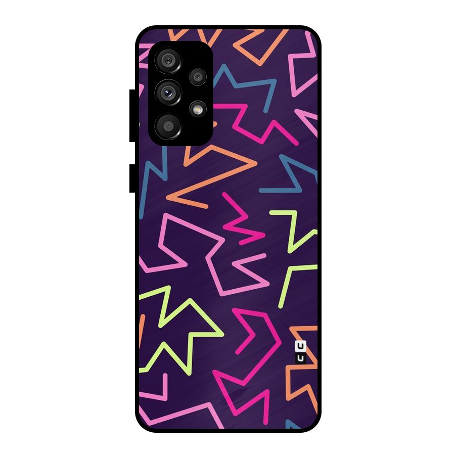 Colored Lines Metal Back Case for Galaxy A73 5G
