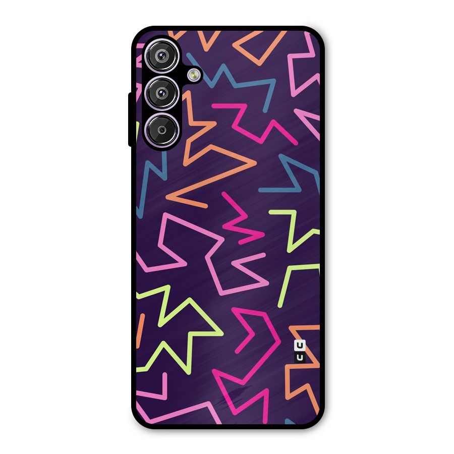 Colored Lines Metal Back Case for Galaxy F15