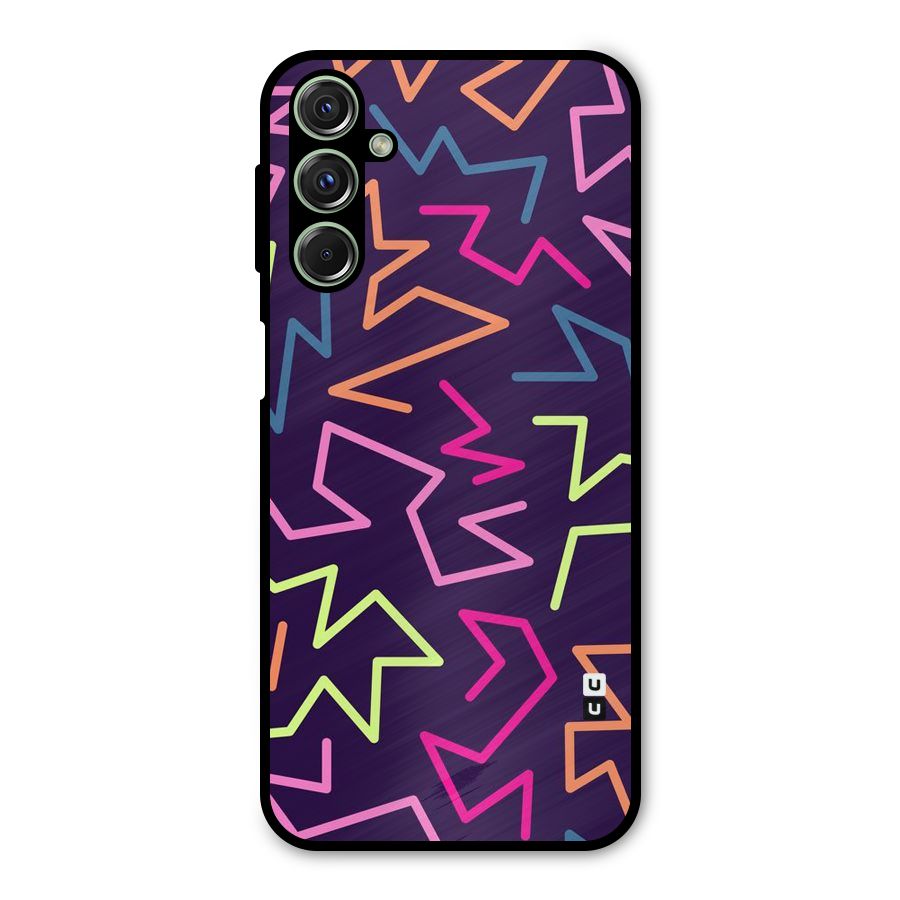 Colored Lines Metal Back Case for Galaxy F34