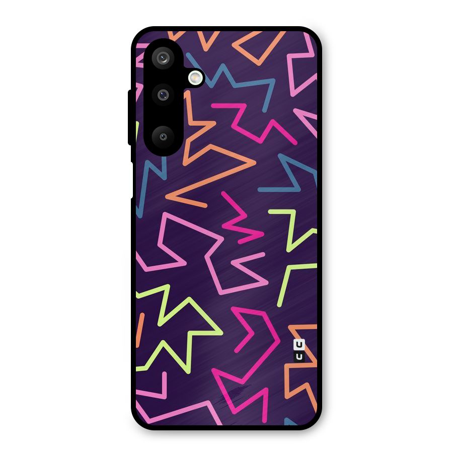 Colored Lines Metal Back Case for Galaxy M16