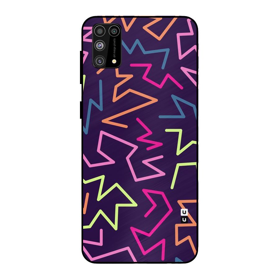 Colored Lines Metal Back Case for Galaxy M31