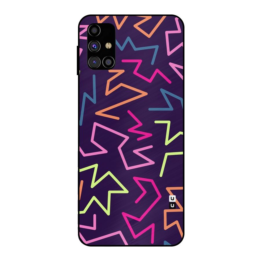 Colored Lines Metal Back Case for Galaxy M31s