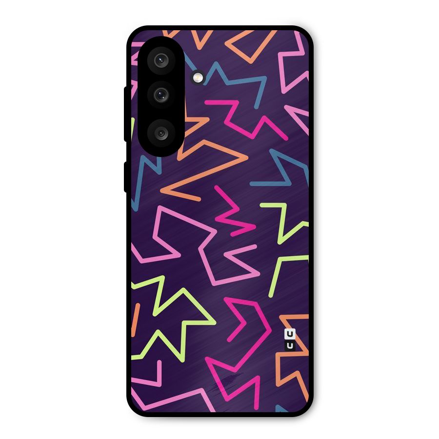 Colored Lines Metal Back Case for Galaxy M56