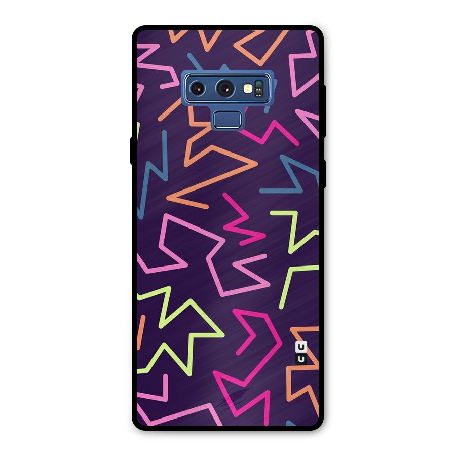 Colored Lines Metal Back Case for Galaxy Note 9