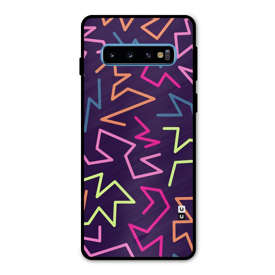 Colored Lines Metal Back Case for Galaxy S10