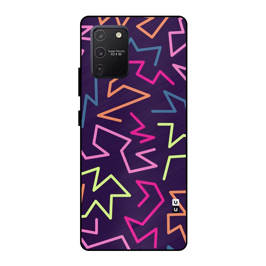 Colored Lines Metal Back Case for Galaxy S10 Lite