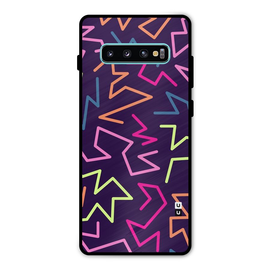 Colored Lines Metal Back Case for Galaxy S10 Plus