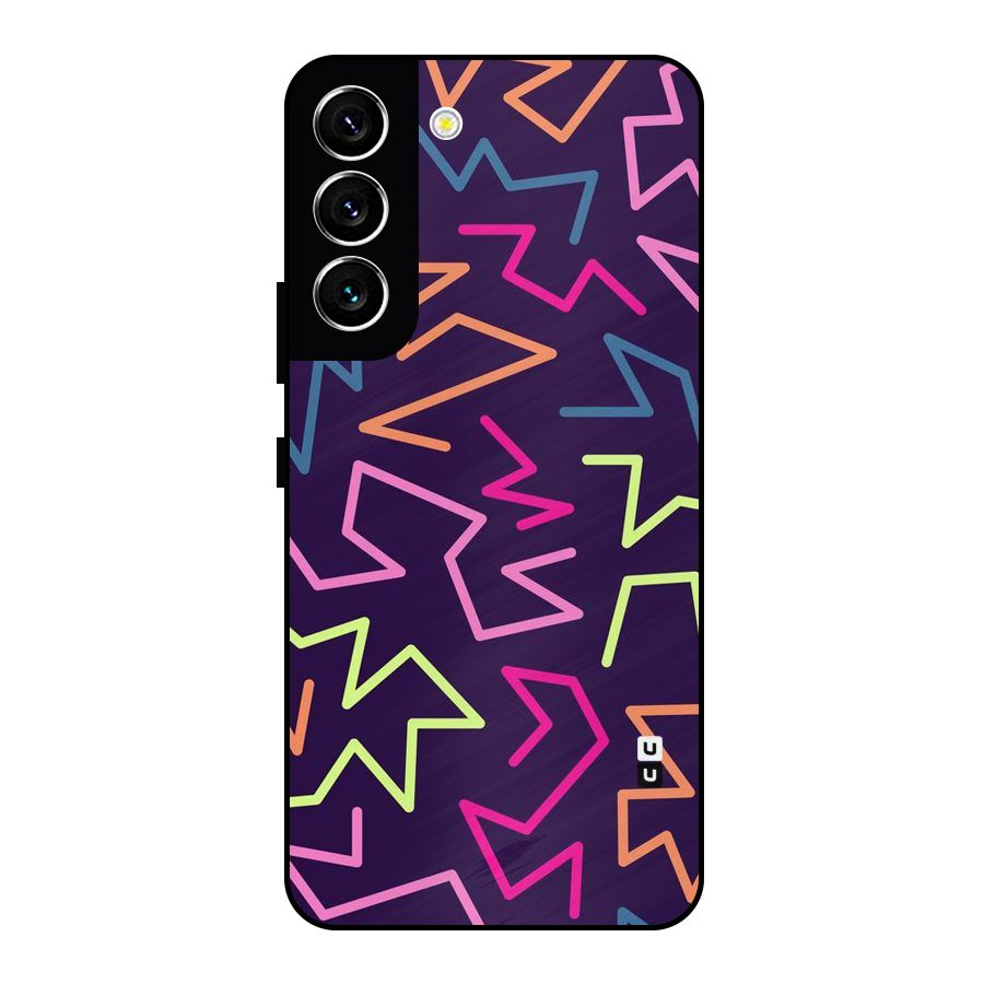 Colored Lines Metal Back Case for Galaxy S22 5G