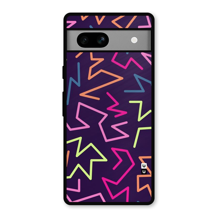 Colored Lines Metal Back Case for Google Pixel 7a